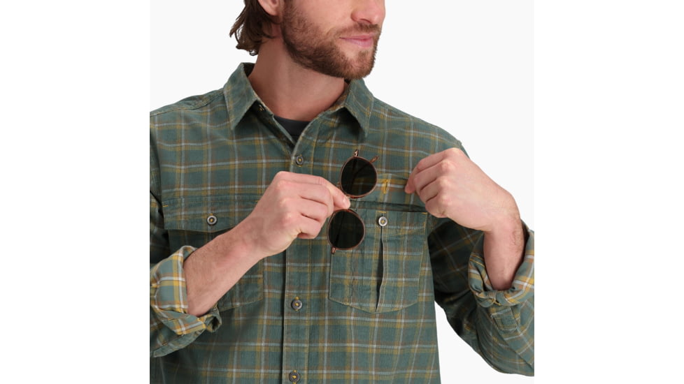 Royal Robbins Covert Cord Organic Cotton Long Sleeve - Mens, Arctic Sea Pioneer Pld, Extra Large, Y722019321XL