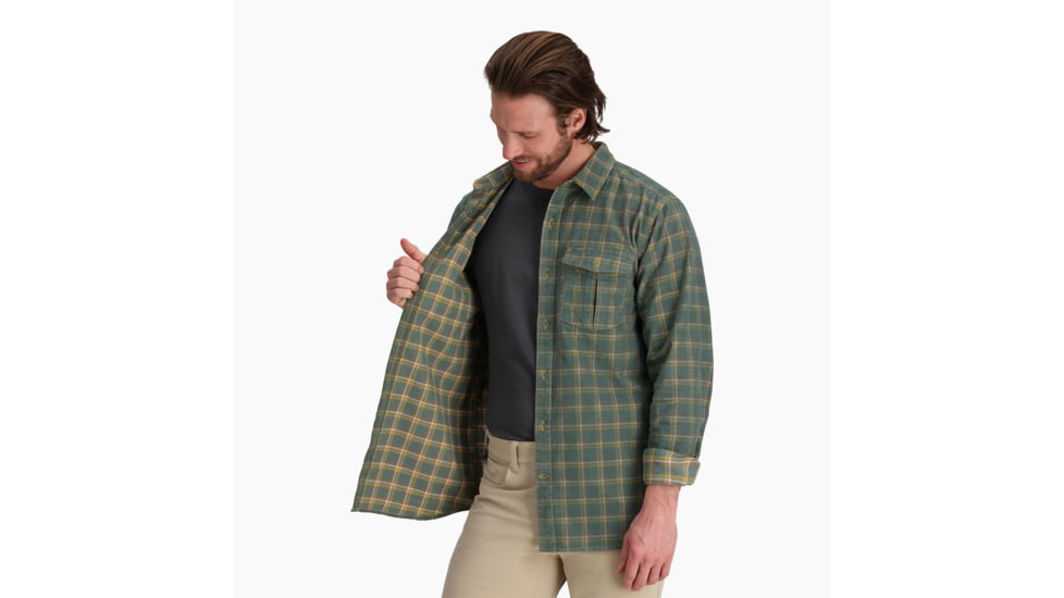 Royal Robbins Covert Cord Organic Cotton Long Sleeve - Mens, Arctic Sea Pioneer Pld, Extra Large, Y722019321XL