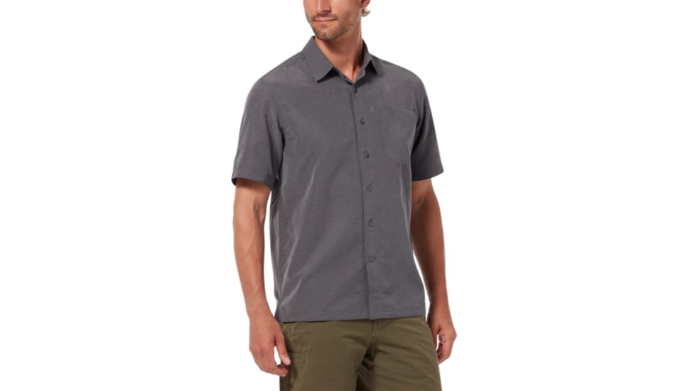 Royal Robbins Desert Pucker Dry Mens Short Sleeve Shirt, Asphalt, 3XL, Y71200-ASPHALT-3XL