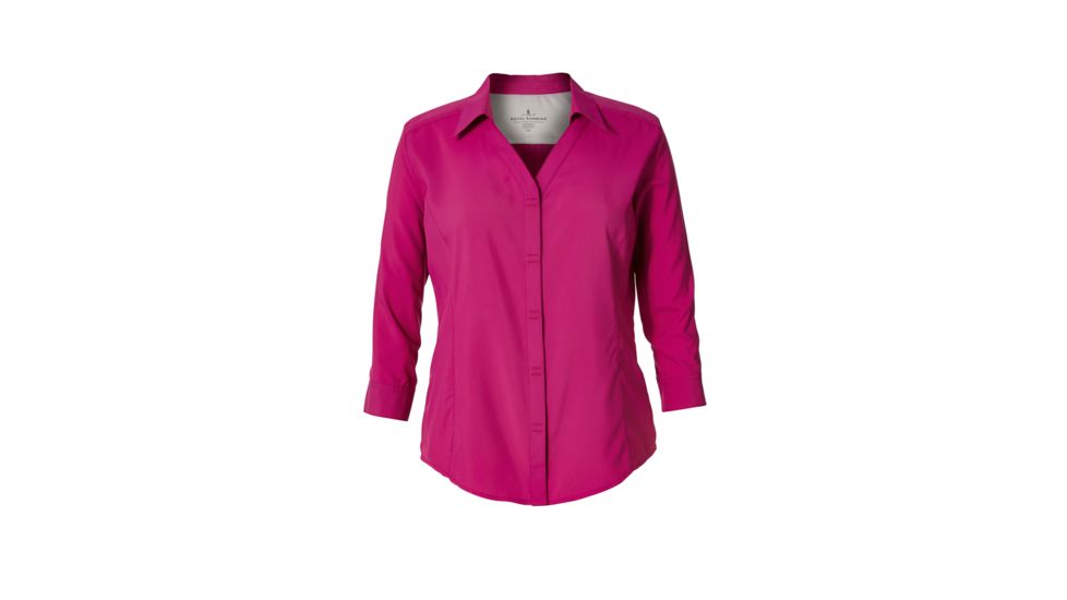 Royal Robbins Expedition Chill Stretch Women's 3/4 Sleeve Shirt, Bougainvillea, L 32134-BOUGAINVILLEA-L