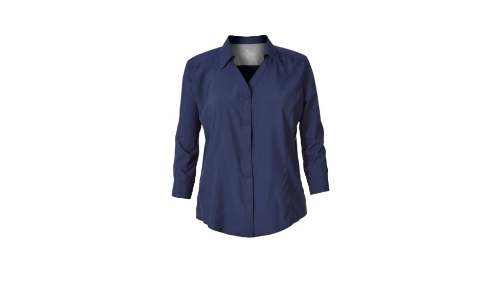 Royal Robbins Expedition Chill Stretch Women's 3/4 Sleeve Shirt, Deep Blue, XL 32134-DEEP BLUE-XL