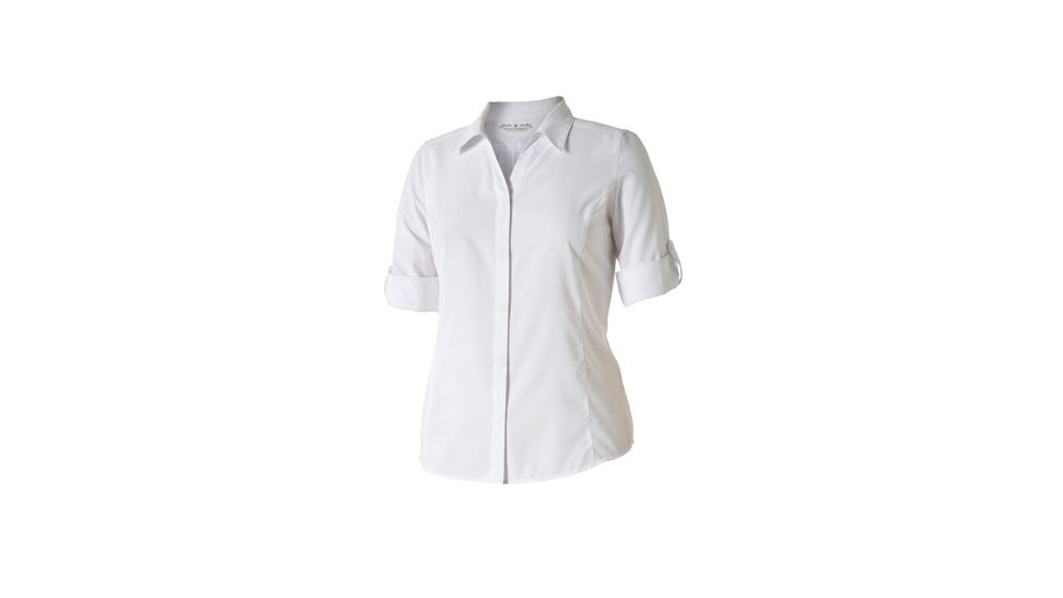 Royal Robbins Expedition Chill Stretch Women's 3/4 Sleeve Shirt, White, M 32134-WHITE-M
