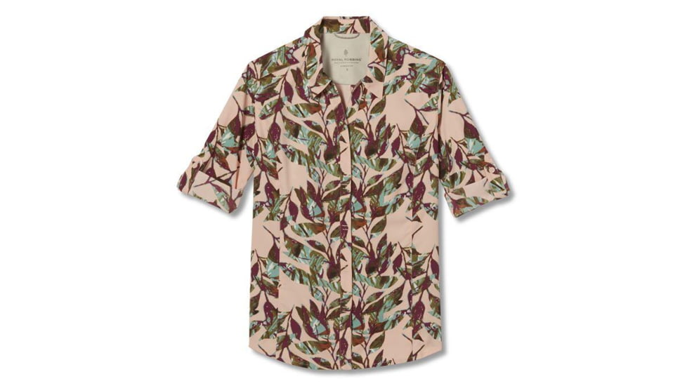 Royal Robbins Expedition II Print 3/4 Sleeve Shirt - Womens, Evening Sand Ex Check, S, Y322024-Evening Sand Ex -S