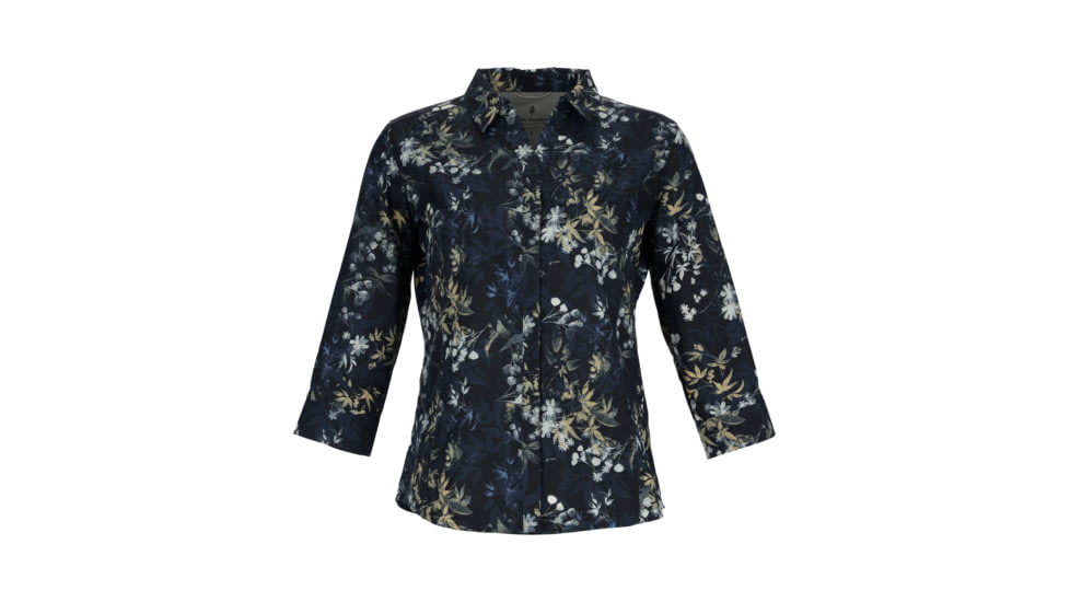 Royal Robbins Expedition II Print 3/4 Sleeve Shirt - Womens, Navy Zephyr Print, 3XL, Y322024-Navy Zephyr -3XL