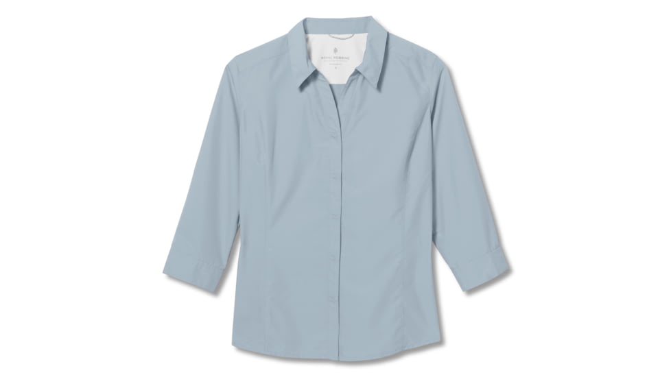 Royal Robbins Expedition II Print 3/4 Sleeve Shirt - Womens, Summer Sky Ex Check, XS, Y322024-Summer Sky Ex -XS