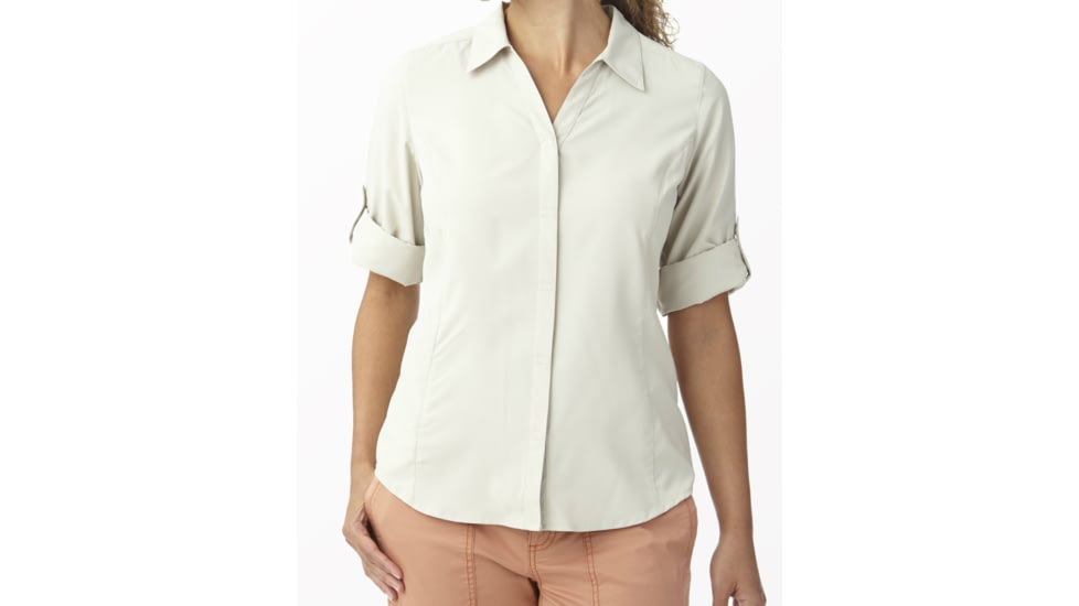Expedition Stretch 3/4 Sleeve Shirt - Womens-Soapstone-Large