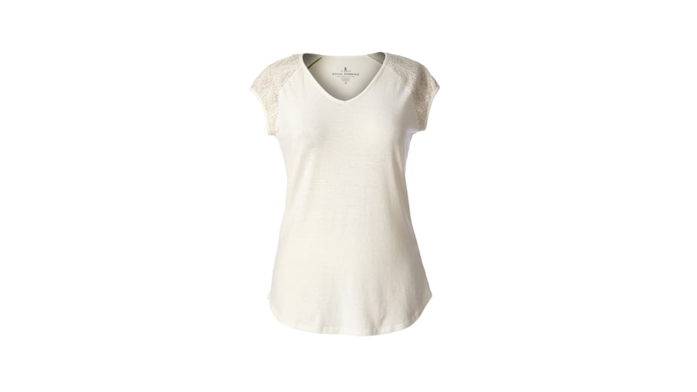Royal Robbins Flynn Short Sleeve Women's Top, Creme, L 61721-CREME-L
