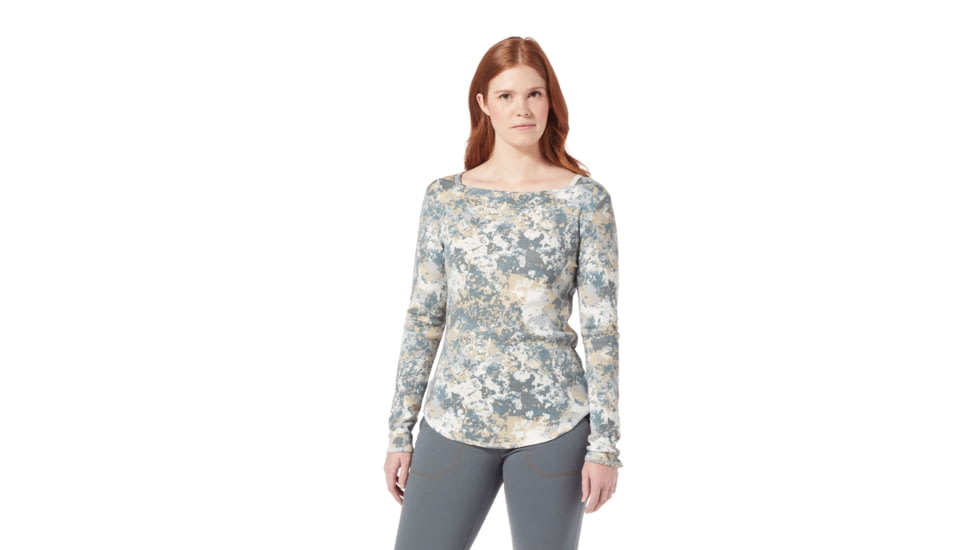 Royal Robbins Kickback Organic Cotton Turtleneck Shirt - Women's, Large, River Rock Ingalls Pt, Y612019-073-L