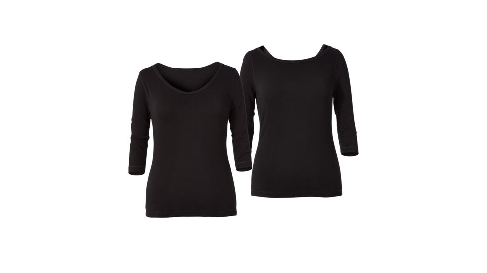 Royal Robbins Kickback To Front Women's 3/4 Sleeve Top, Jet Black, 3XL 62701-JET BLACK-3XL