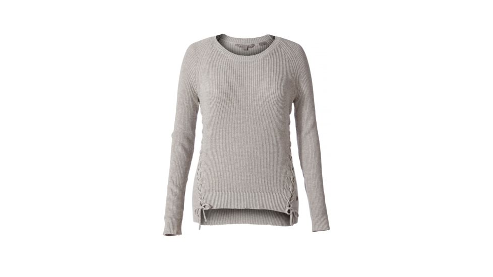 Royal Robbins Lattice Crew Women's Long Sleeve Sweater, Lt Pelican HTR, S 67489-LT PELICAN HTR-S