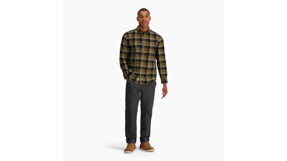 Royal Robbins Lieback Organic Cotton Flannel Long Sleeve - Mens, Dark Olive Timbercove Pld, Small, Y722022336S
