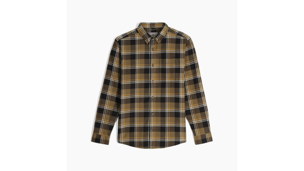 Royal Robbins Lieback Organic Cotton Flannel Long Sleeve - Mens, Dark Olive Timbercove Pld, Small, Y722022336S