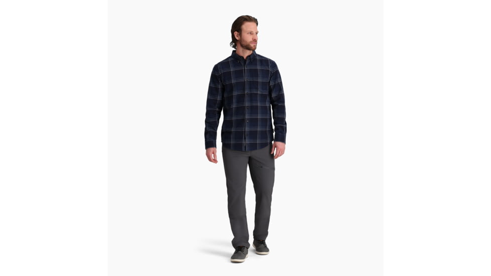 Royal Robbins Lieback Organic Cotton Flannel Long Sleeve - Mens, Syrah Timbercove Pld, Small, Y722022631S