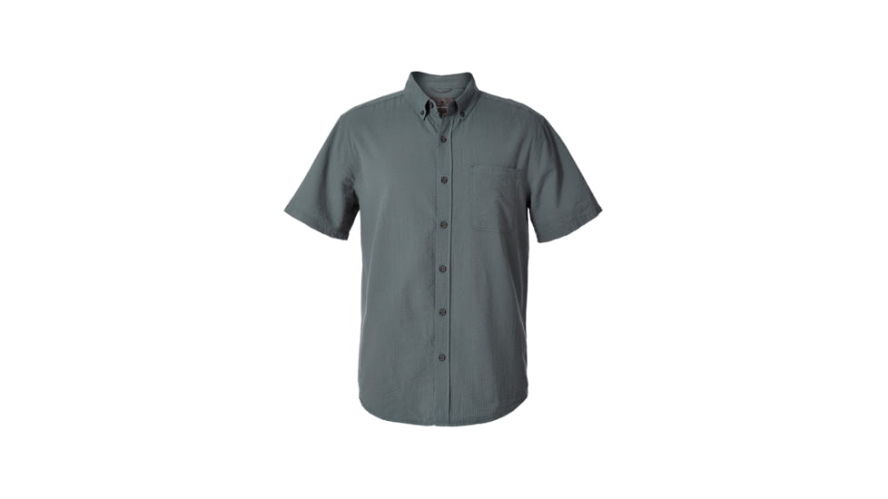 Royal Robbins Mid-Coat Seersucker Men's Short Sleeve Shirt, North Atlantic, S 71187-NORTH ATLANTIC-S