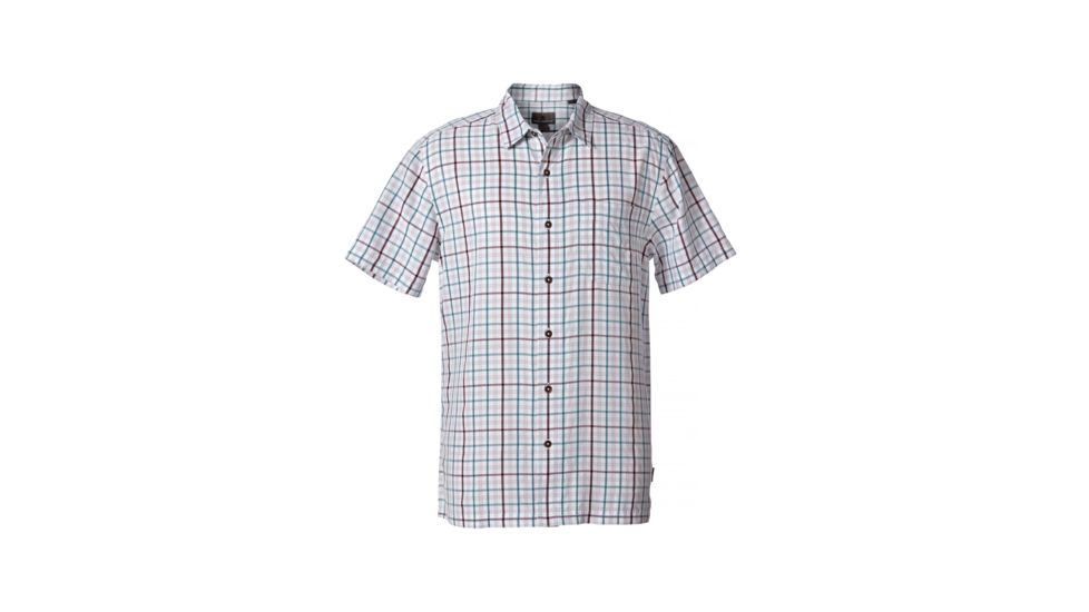 Royal Robbins Mojave Pucker Plaid Men's Short Sleeve Shirt, North Atlantic, M 71917-NORTH ATLANTIC-M