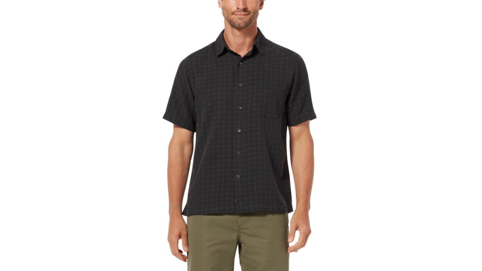 Royal Robbins San Juan Dry Mens Short Sleeve Shirt, Obsidian, M, Y71918-Obsidian-M