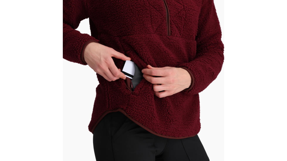 Royal Robbins Urbanesque Sherpa 1/2 Zip Shirt - Womens, Burnt Grape, Medium, Y312025596M