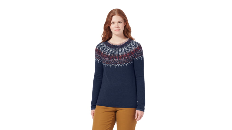 Royal Robbins Westlands Fairisle Crew - Womens, Deep Blue Muir Pt, Small, Y317027944S