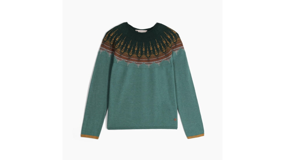 Royal Robbins Westlands Fairisle Crew - Womens, Sea Pine Muir Pt, Large, Y317027351L