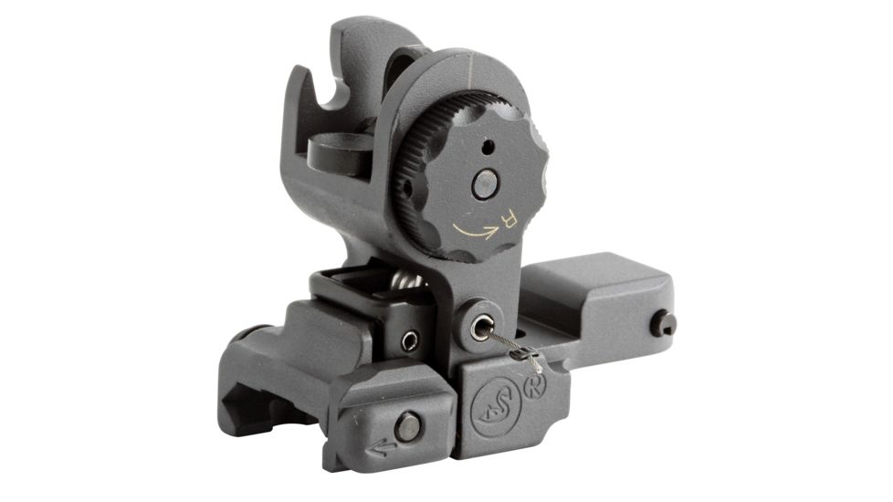 A.R.M.S., Inc. Top Mounted Deployable Rear Sight, Black, ARMS40STDA2