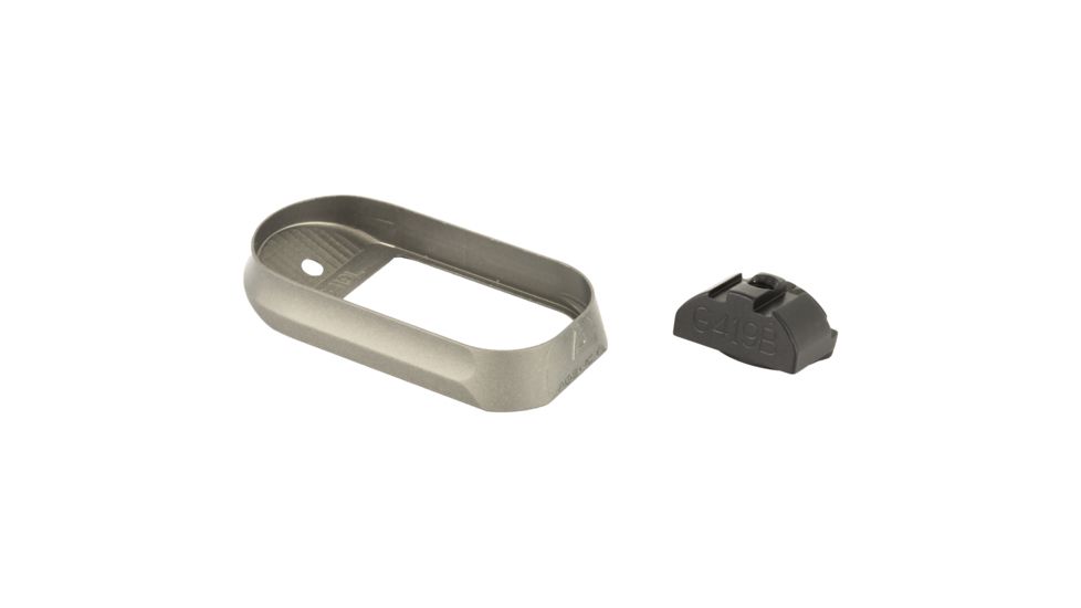 Agency Arms Glock 19 Gen4 Magazine Well for Large Back Straps, Gray, AGEMW-G19G4-LBS-G