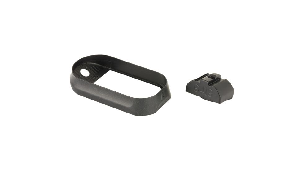 Agency Arms Glock 19 Gen4 Magazine Well for No Back Straps, Black, AGEMW-G19G4-NBS-B