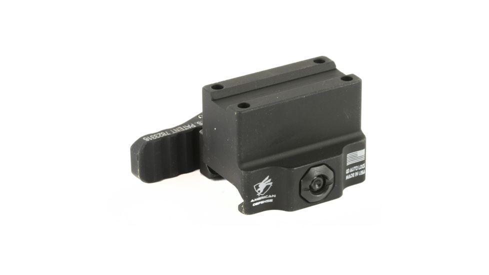 American Defense Manufacturing Trijicon MRO Mount, Lower 1/3 Co-Witness w/QD Auto-Lock, Black, ADMRO11STD