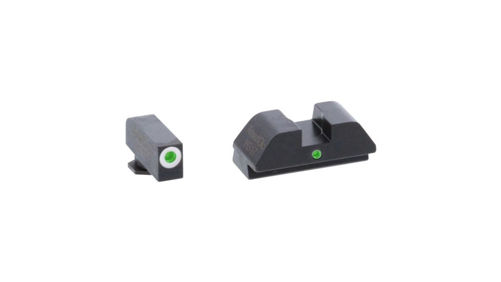 Ameriglo Glock 42 and 43 I-Dot Sight, Green white outline front with green rear, AMGGL-105