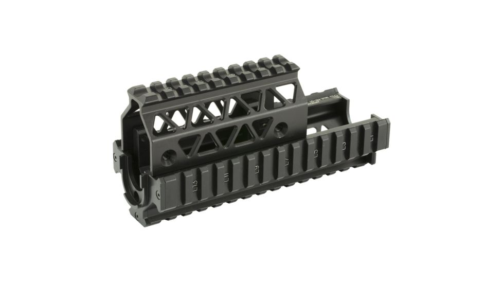 Arsenal Inc Precision Picatinny Quad Rail Handguard System w/ 14 Rails On Bottom and Sides and 9 Rails on Top, Black, AIPR-01