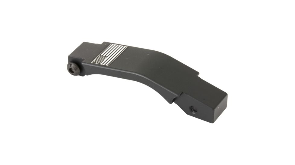 Bastion 5.56/223 AR Threaded Trigger Guard w/ Flag, Black and White, BASARFL-GRD-BW-USAFLG