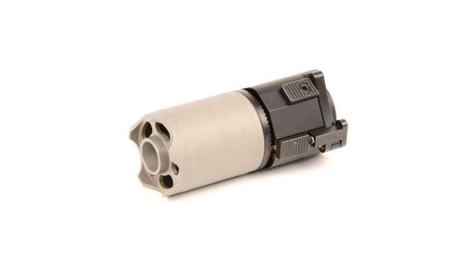 B&amp;T 5.56MM-7.62MM Blast Deflector w/ Glass Breaker Rotex-V Adaptor For Birdcage Flash Hiders That Are Built to NATO Specifications, Stainless Steel, BANDT-122267