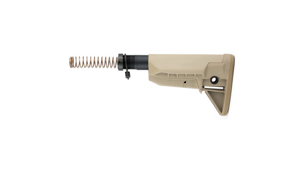 Bravo Company Mfg Gunfighter SOPMOD Receiver Extension Quick Detach End Plate Model 0 Stock Kit, Flat Dark Earth, BCM-GFSK-MOD0-SPMD-FDE