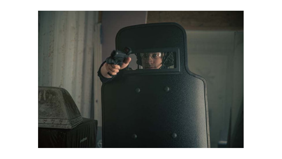 RTS Tactical Active Shooter SWAT Ballistic Shield, Level IIIA, No LED, Black, 18in x 30in, RTS-47203