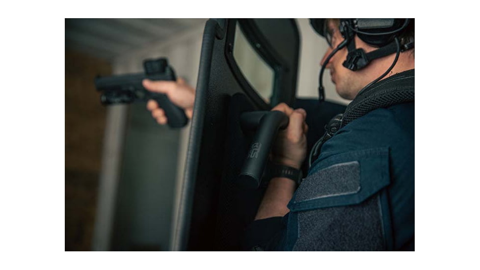 RTS Tactical Active Shooter SWAT Ballistic Shield, Level IIIA, No LED, Black, 18in x 30in, RTS-47203