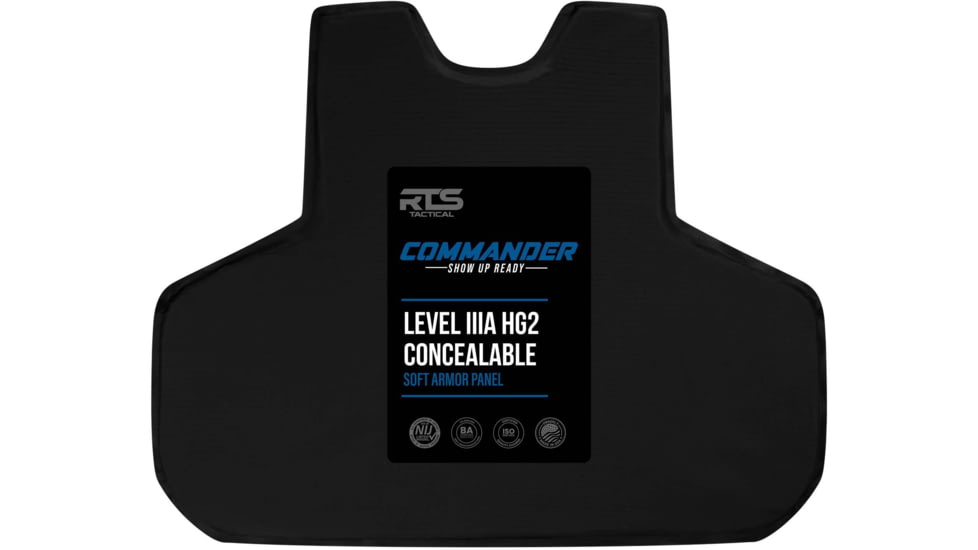 RTS Tactical Concealable Panel Commander Level IIIA HG2 Barrday Kevlar Armor Plate