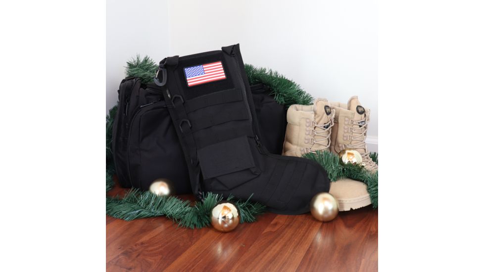 Ruck Up Tactical Christmas Stocking with USA Flag Patch, Black 1115880
