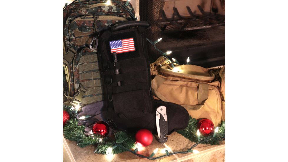 Ruck Up Tactical Christmas Stocking with USA Flag Patch, Black 1115880
