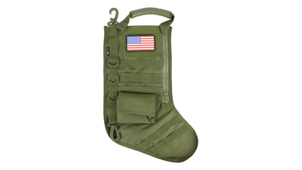 Ruck Up Tactical Christmas Stocking with USA Flag Patch, OD Green 1115881