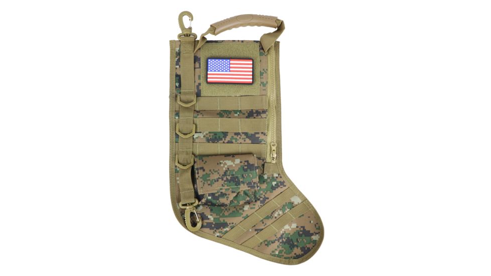 Ruck Up Tactical Christmas Stocking with USA Flag Patch, Marpat 1115882