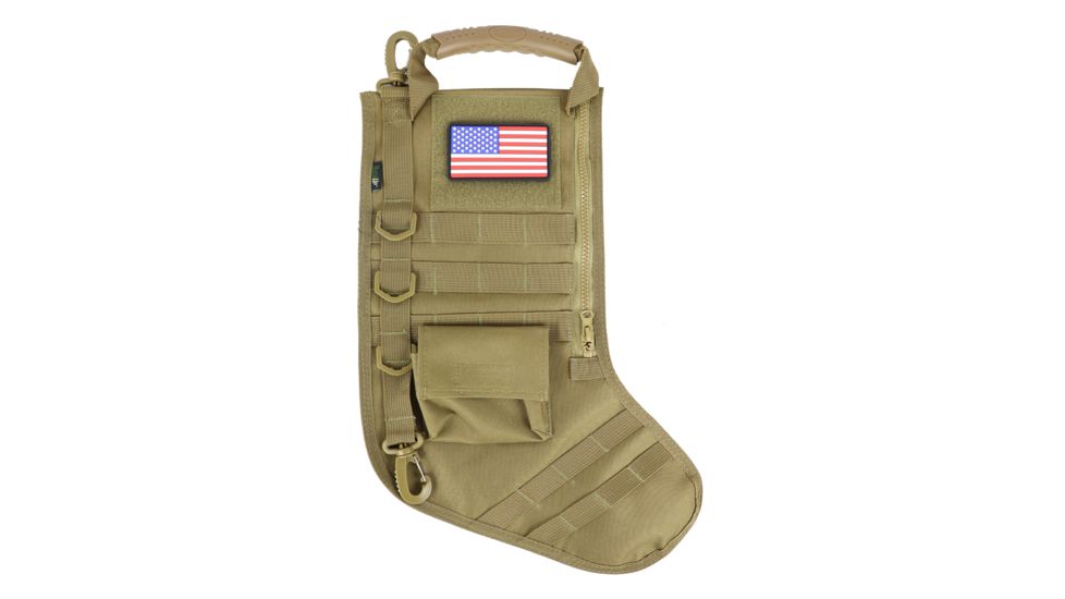 Ruck Up Tactical Christmas Stocking with USA Flag Patch, Khaki 1115890