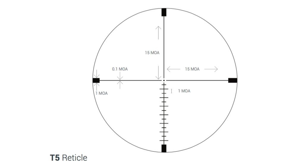 Rudolph Optics Varmint V1 Rifle Scope, 5-25x50mm, 30mm Tube, Illuminated T3 Reticle, Black, V1-052550-T3
