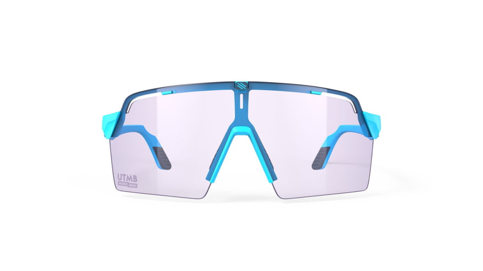 Rudy Project North America Spinshield Pro UTMB, Spinshield Pro UTMB Azur Matte Frame With ImpactX Photochromic 2 Laser Purple Lenses, SP987586-0000