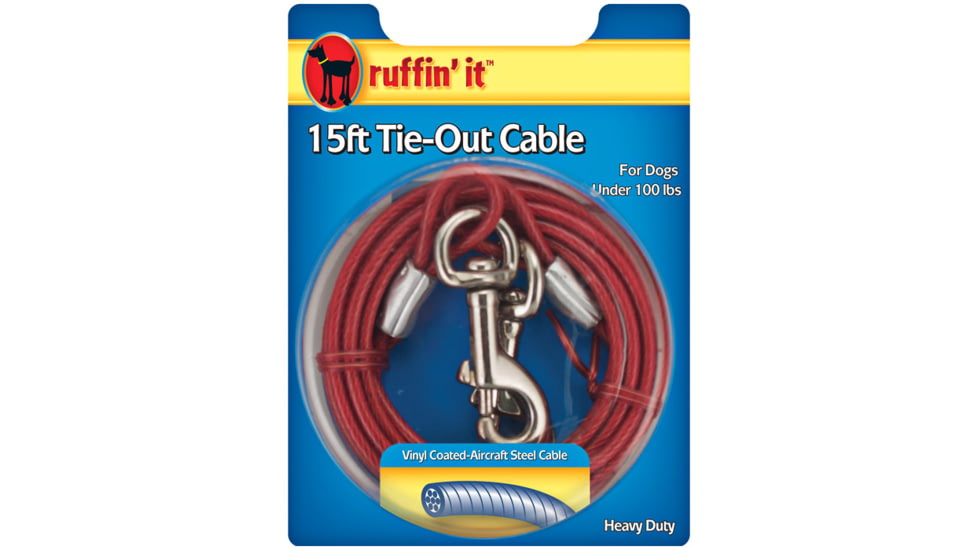 Ruffin' It 15' Hd Cable Tie-out Red 29215
