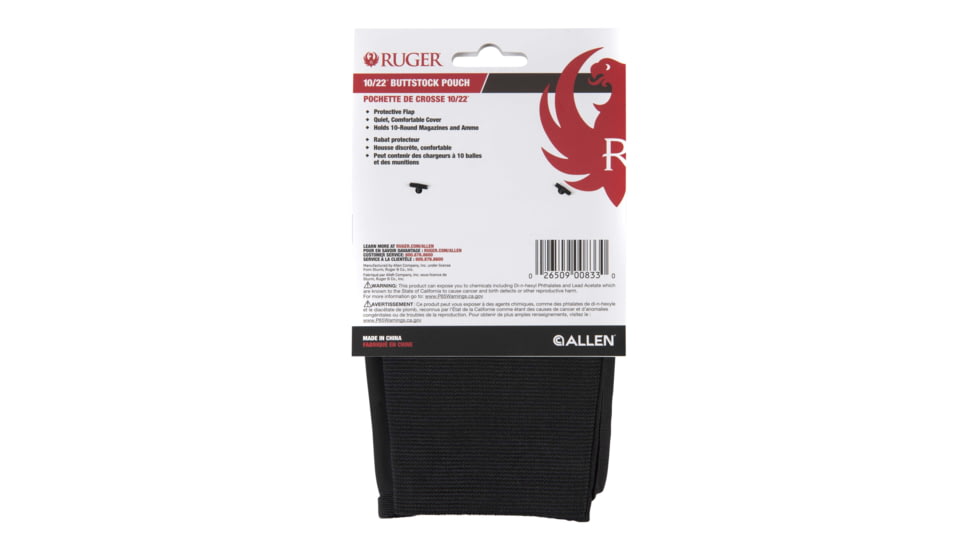 Ruger 10/22 Buttstock Pouch, Black, 27222