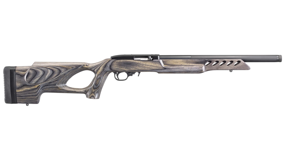 Ruger 10/22 Target Lite Semi-Auto Rifle With Thumbhole Stock, .22 Long Rifle, 16.13in Threaded Barrel, 1-16, Laminate Black Stock, Blued, 21186-FRRMPG