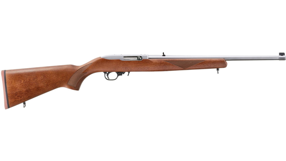 Ruger 10/22 Sporter Semi-Auto Rifle, .22 Long Rifle, 18.5in Barrel, 1-16, Hardwood Stock, Stainless, 10RD, 31228-FRRMPG