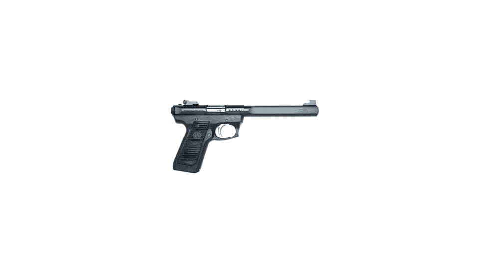 Ruger 22/45 Mark II Pistol, .22 Long Rifle, 8 in barrel, polymer frame, integrated black synthetic grip, blowback operated semi-auto, fixed front, adjustable rear, 10 round magazine, 22/45 MRKII-1-FRRMPG