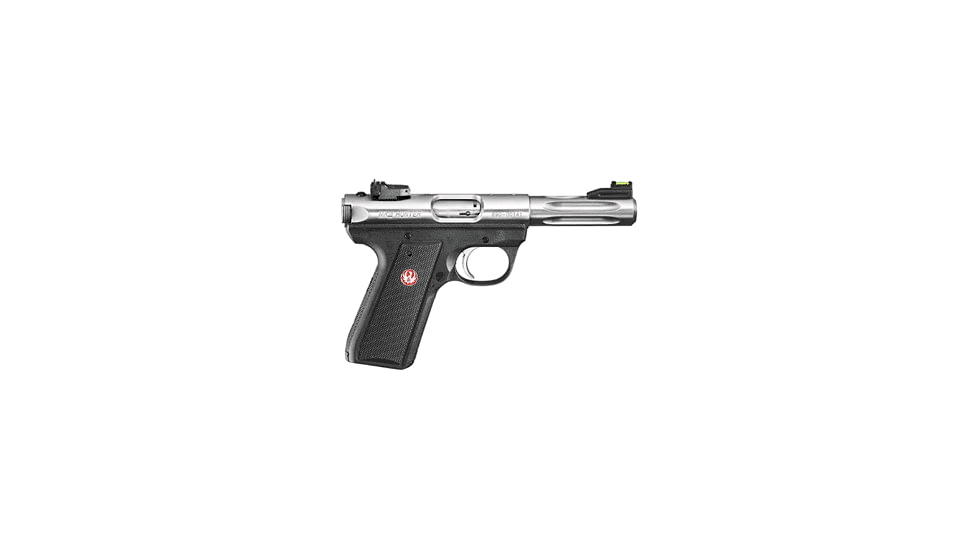Ruger 22/45 Mark III Hunter Pistol, .22 Long Rifle, 6.875 in barrel, polymer frame, integrated black synthetic grip, blowback operated semi-auto, fixed front, adjustable rear, 10 round magazine, 22/45 MRKIII H-1-FRRMPG