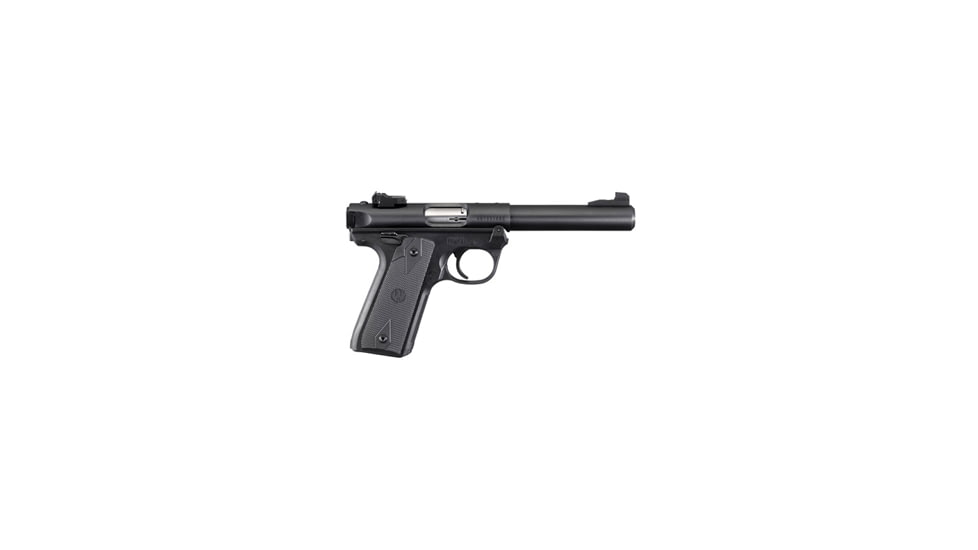 Ruger 22/45 Tactical Mark IV Pistol, .22 Long Rifle, 4.4 in barrel, black polymer frame, checkered black polymer grip, blowback operated semi-auto, fixed blade front, adjustable rear, 10 round magazine, 22/45 T Mark IV-1-FRRMPG