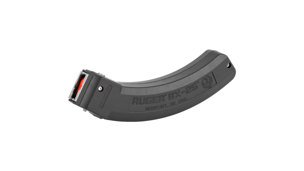 Ruger 90361 BX-25 25rd Magazine Fits 10/22/SR/77/Charger 22LR Black, Polymer, 90361-25RD
